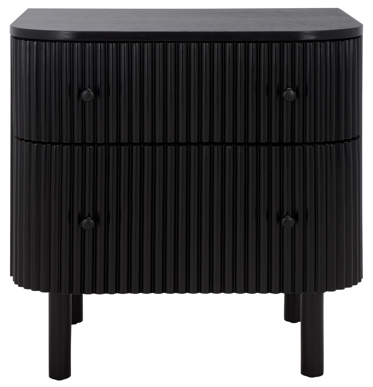 Himanshu 2 Drawer Nightstand - Black - Safavieh - Image 0