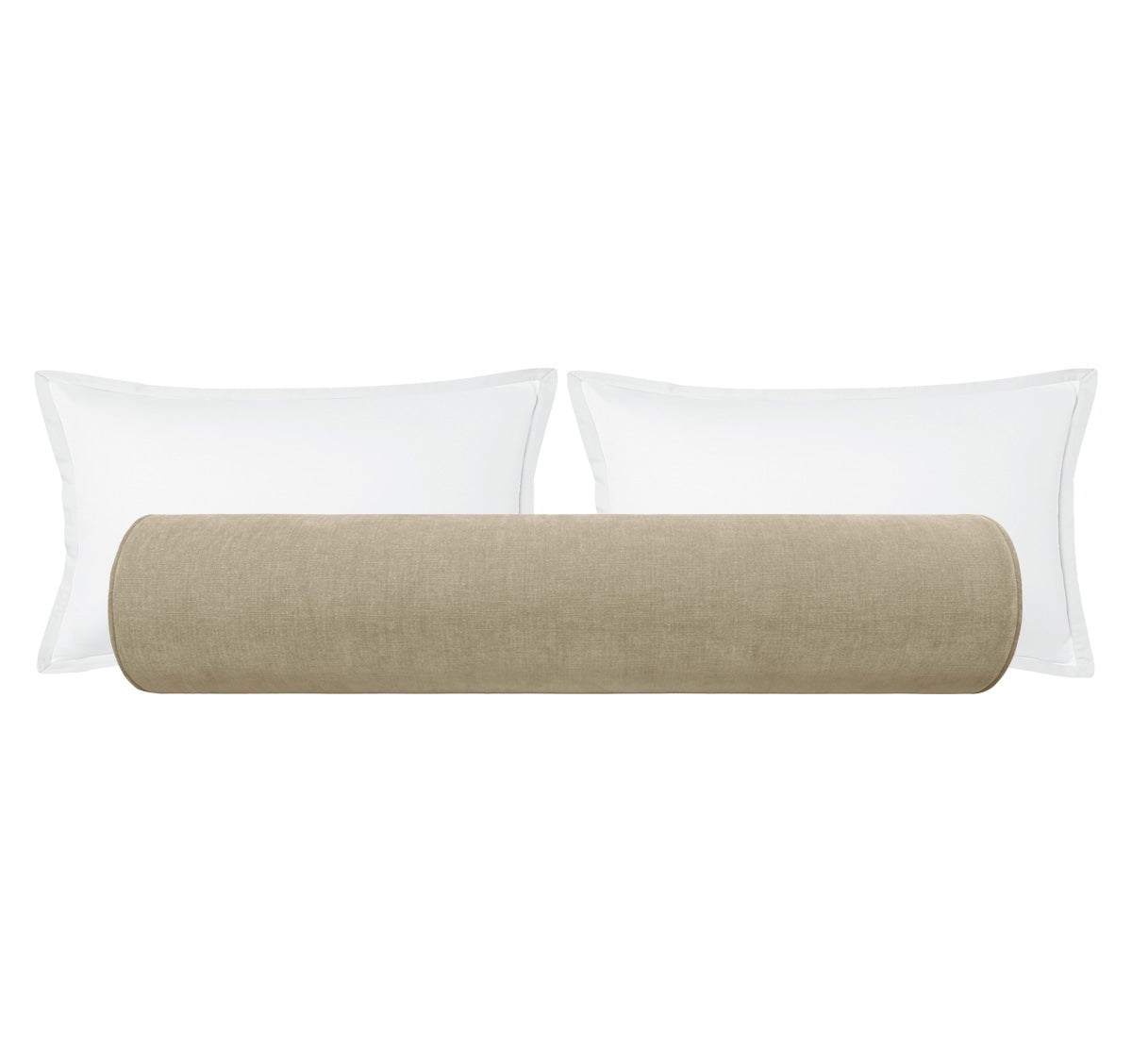 THE BOLSTER :: SIGNATURE CHENILLE // STONE - KING // 9" X 48" - Image 0