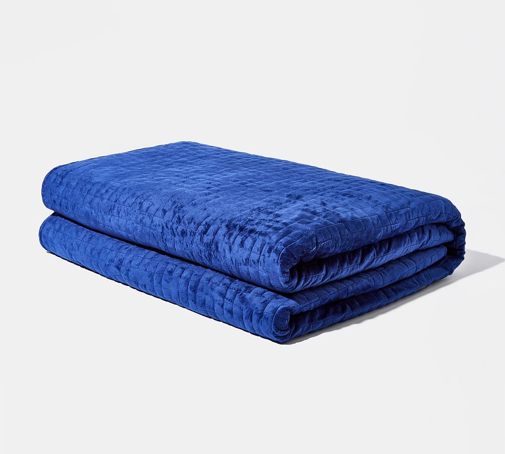 Gravity 35lb Quilted Weighted Blanket, 90" X 90", Navy - Image 0