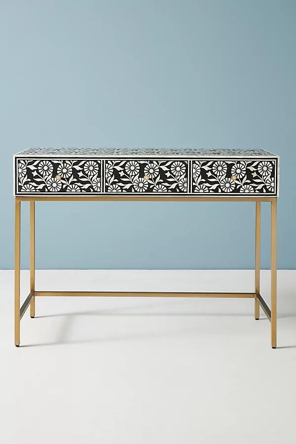 Lalita Inlay Desk By Anthropologie in Black - Image 0
