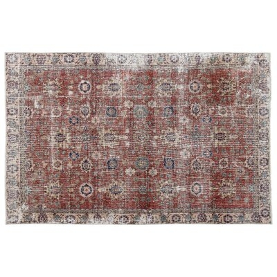 One-of-a-Kind Lenaghan Hand-Knotted 1960s Turkish Red 5'3" x 8'2" Area Rug - Image 0
