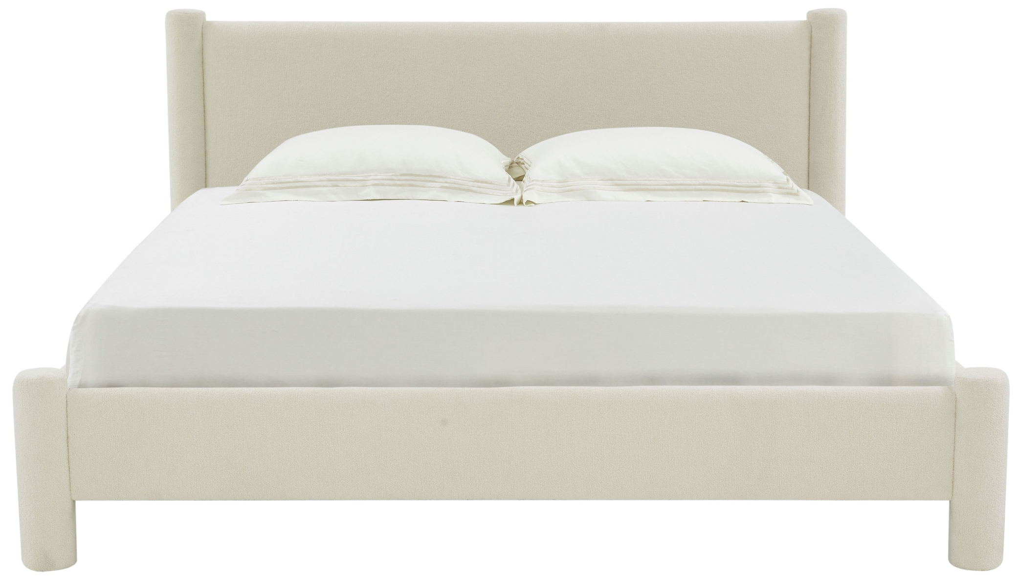 Blaine Boucle Bed - Creme - Image 0