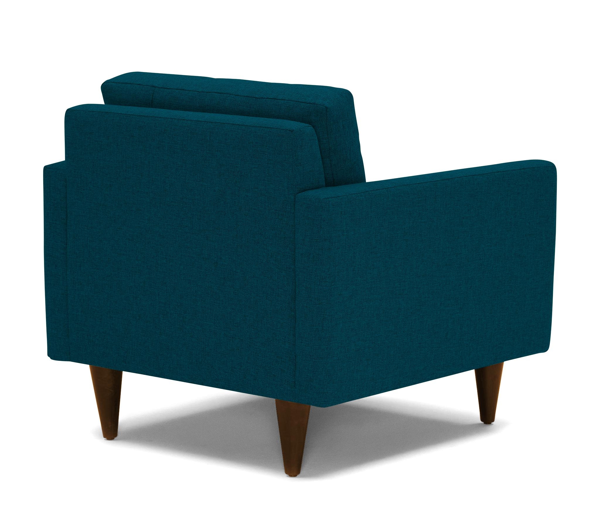 Blue Eliot Mid Century Modern Apartment Chair - Key Largo Zenith Teal - Mocha - Image 3