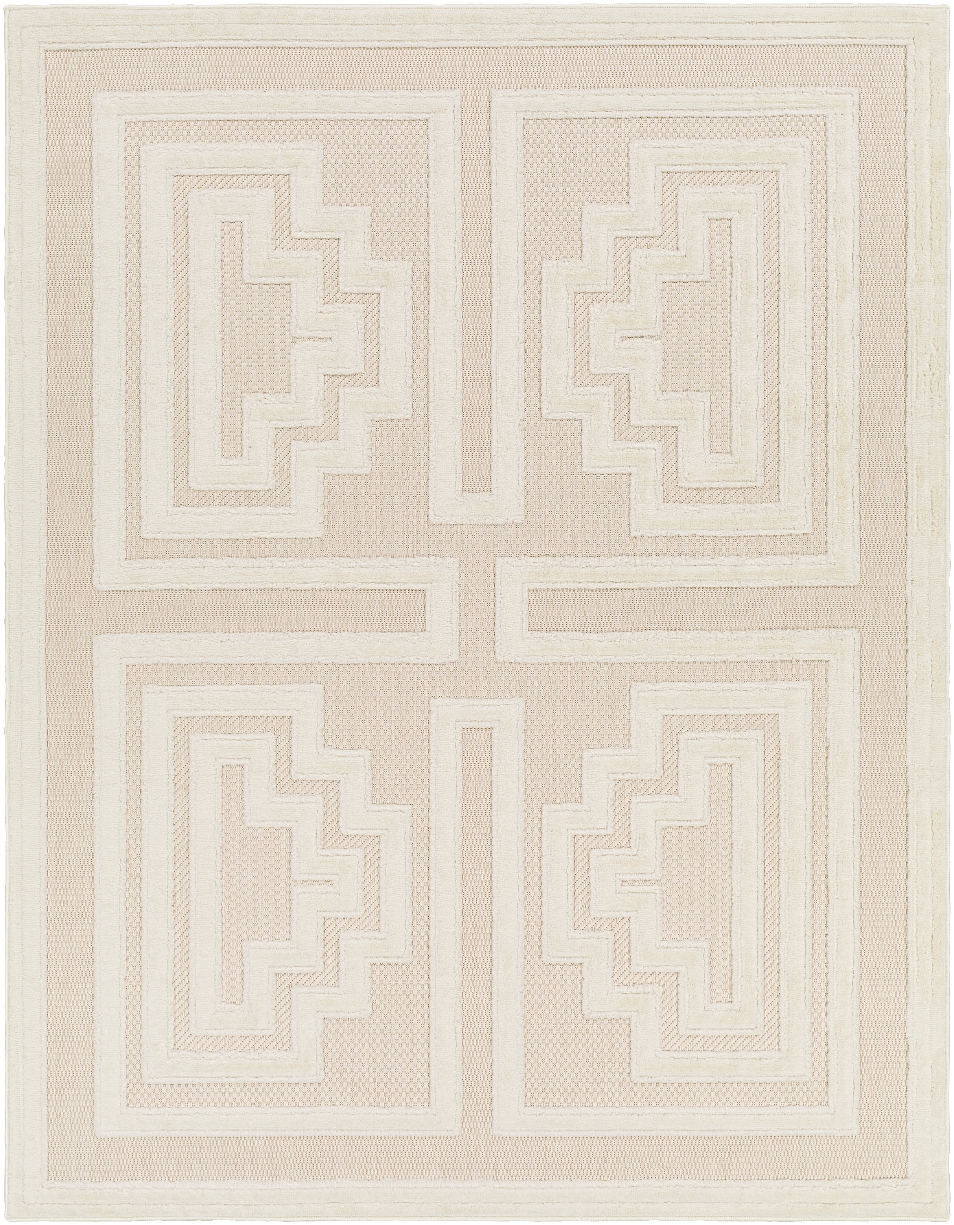 San Diego Beige Outdoor 9'2" x 12' Machine Woven Rug - Image 0