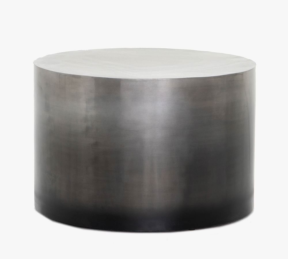 Ferris Round Coffee Table, Ombre Antique Pewter - Image 0