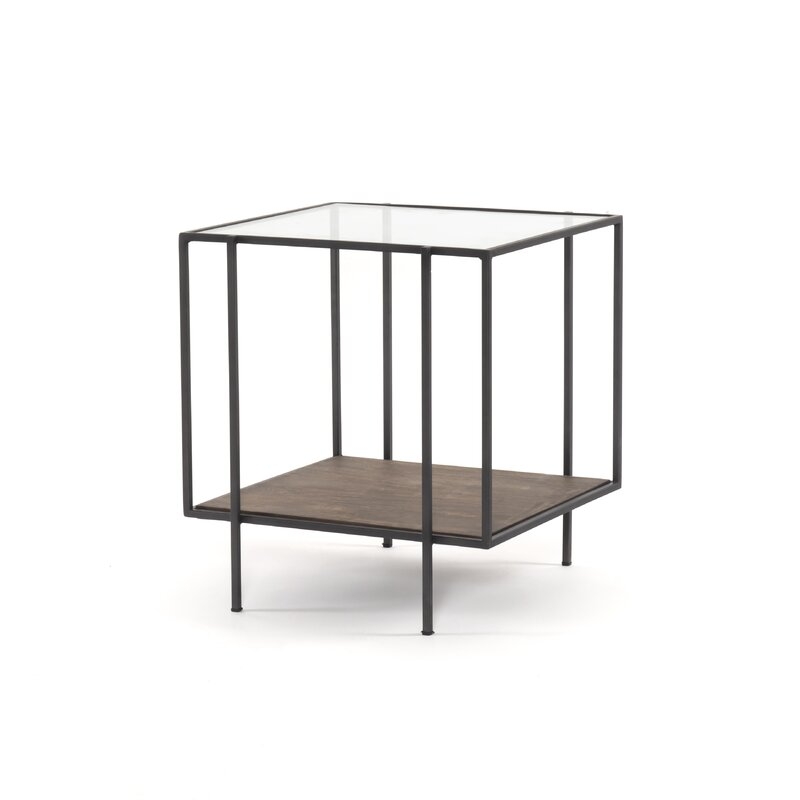 Four Hands Henfield Glass Top End Table Storage - Image 0