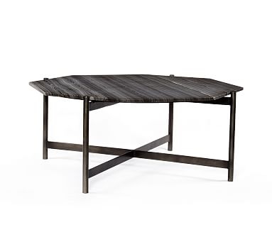 Montague Marble Coffee Table, Ebony - Image 0