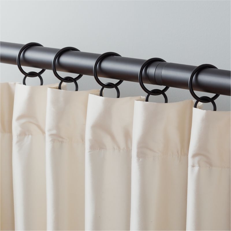 Matte Black Curtain Rings Set of 9 - Image 1