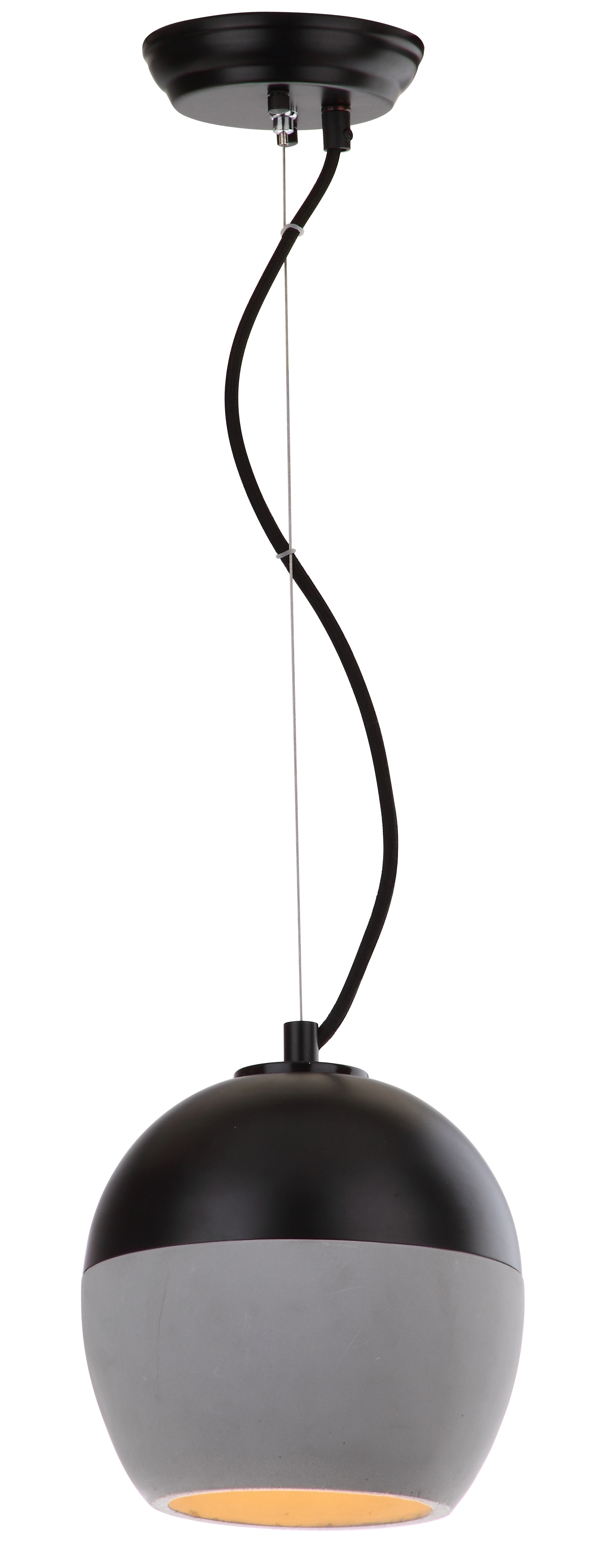 Kira 7.87-Inch Dia Adjustable Pendant Light - Grey/Black - Safavieh - Image 1