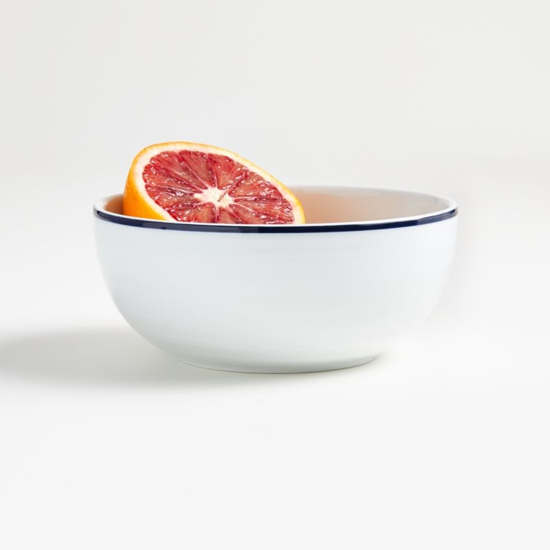 Roulette Blue Band Bowls, Set of 8 - Image 5