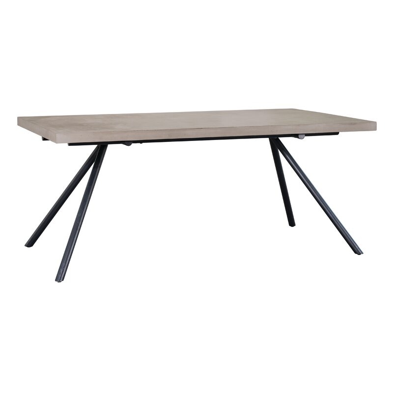 Seasonal Living Perpetual Concrete Dining Table Color: Slate Gray, Table Top Size: 73" L x 38" W - Image 0
