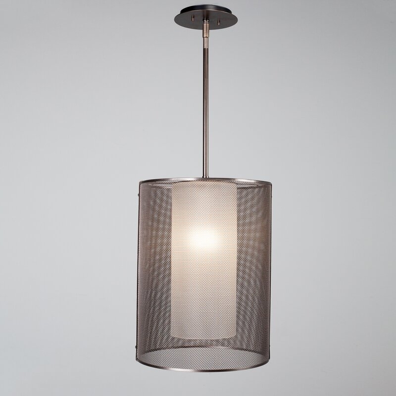 Hammerton Studio Uptown Mesh Oversized Pendant with Frosted Glass - Image 0