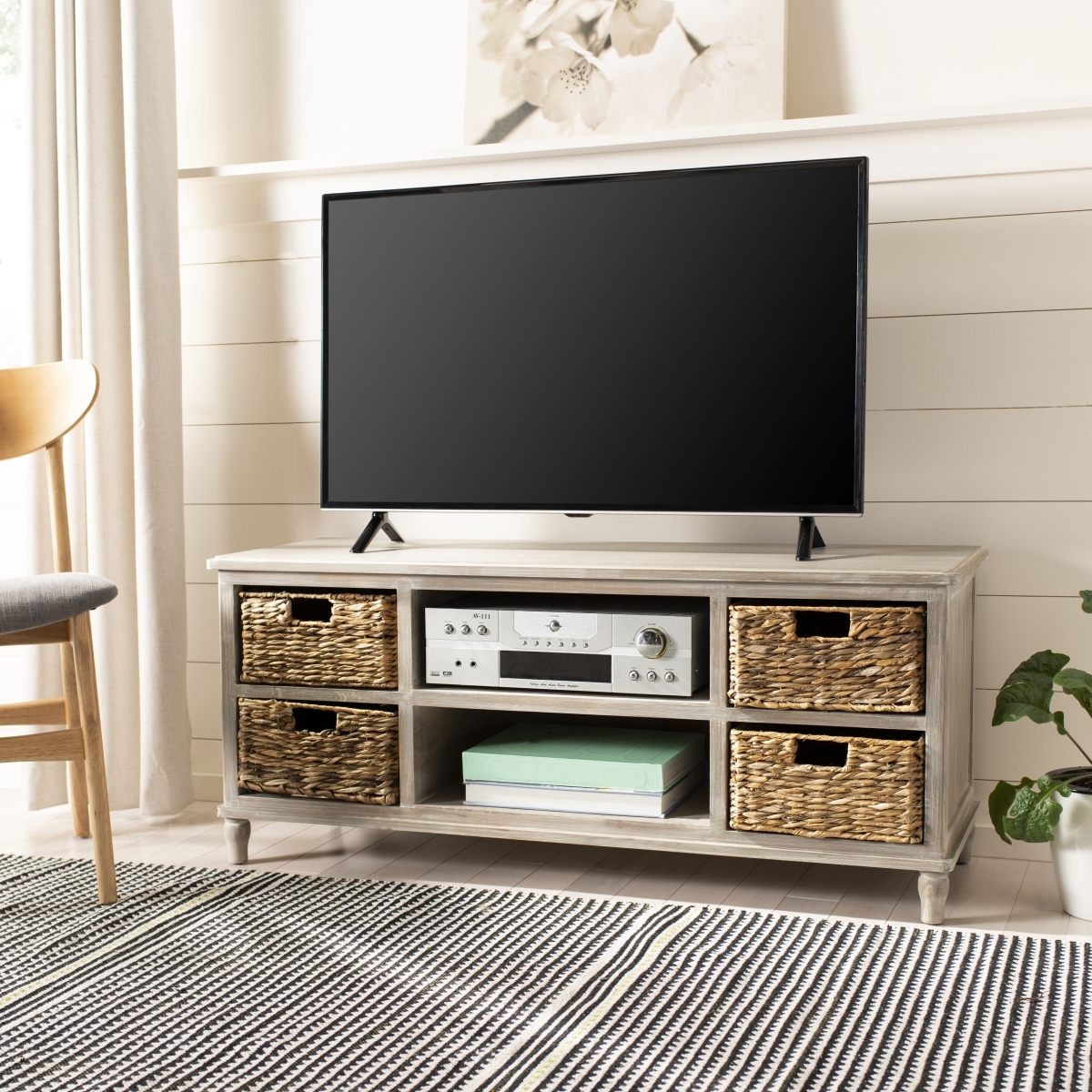Rooney Tv Unit - White Washed - Safavieh - Image 1