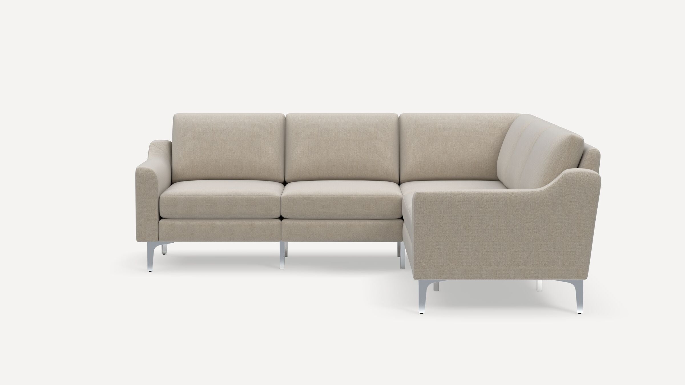 Nomad 5-Seat Corner Sectional - Georgia Clay - Performance Chenille / Chrome - Metal / Slope - Image 0