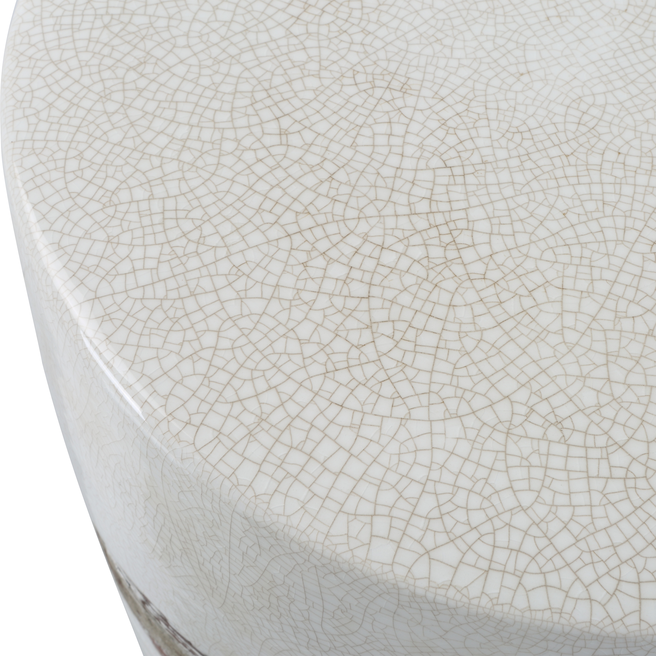 Comanche White Ceramic Garden Stool - Image 4
