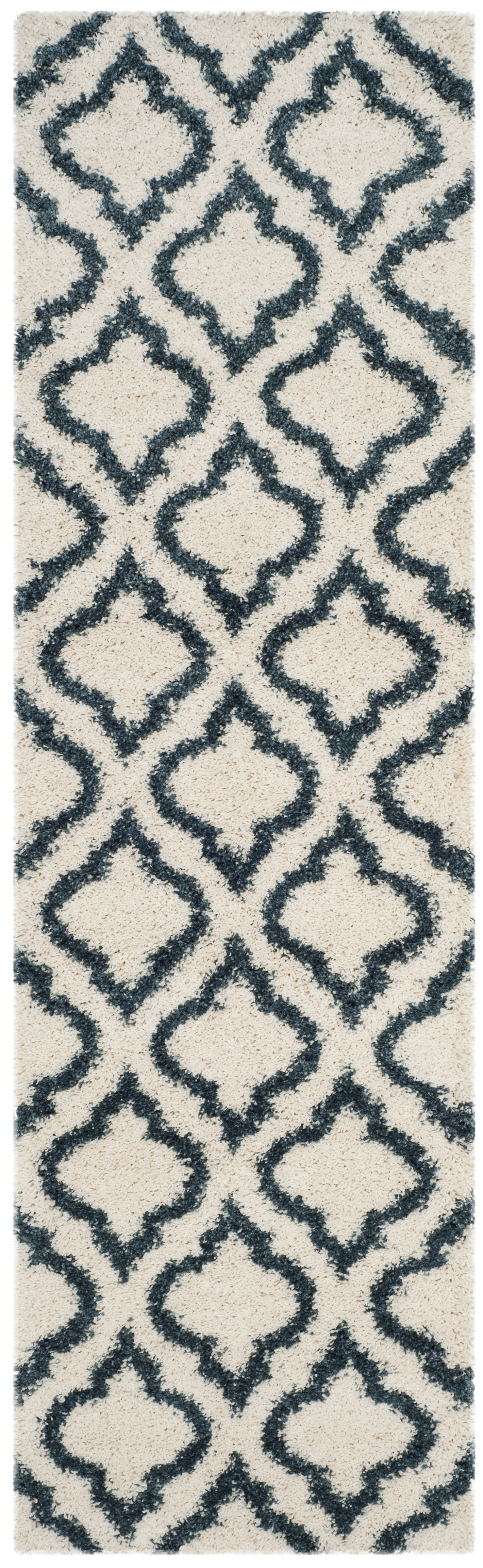 Arlo Home Woven Area Rug, SGH284T, Ivory/Slate Blue,  2' 3" X 8' - Image 0