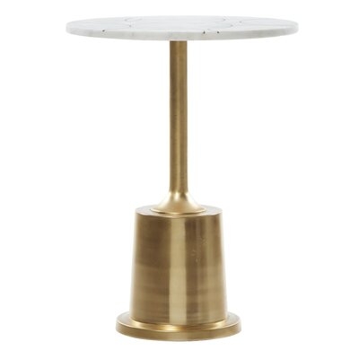 Tarver Marble Top Pedestal End Table - Image 0