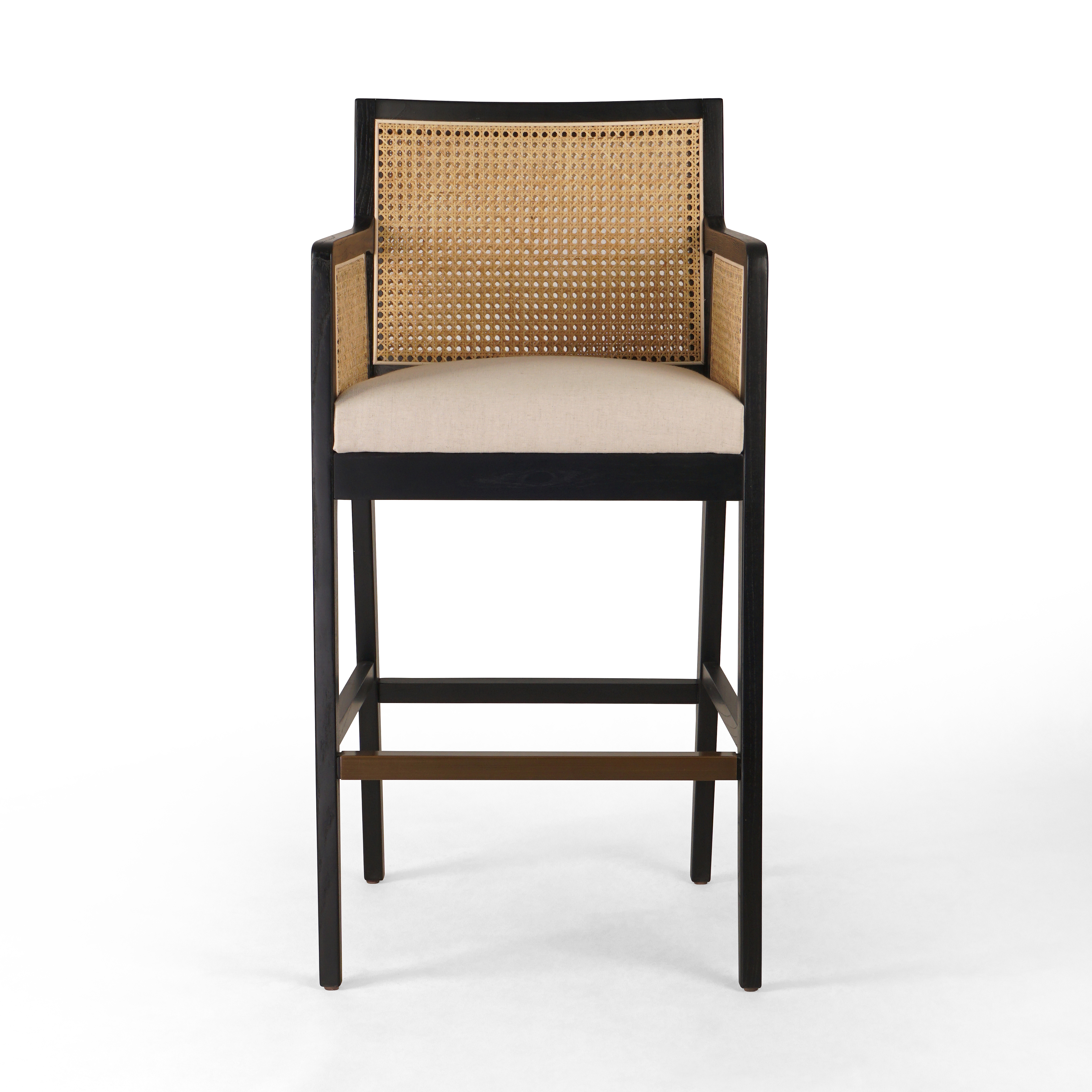 Antonia Cane Bar + Counter Stool - Savile Flax - Image 2