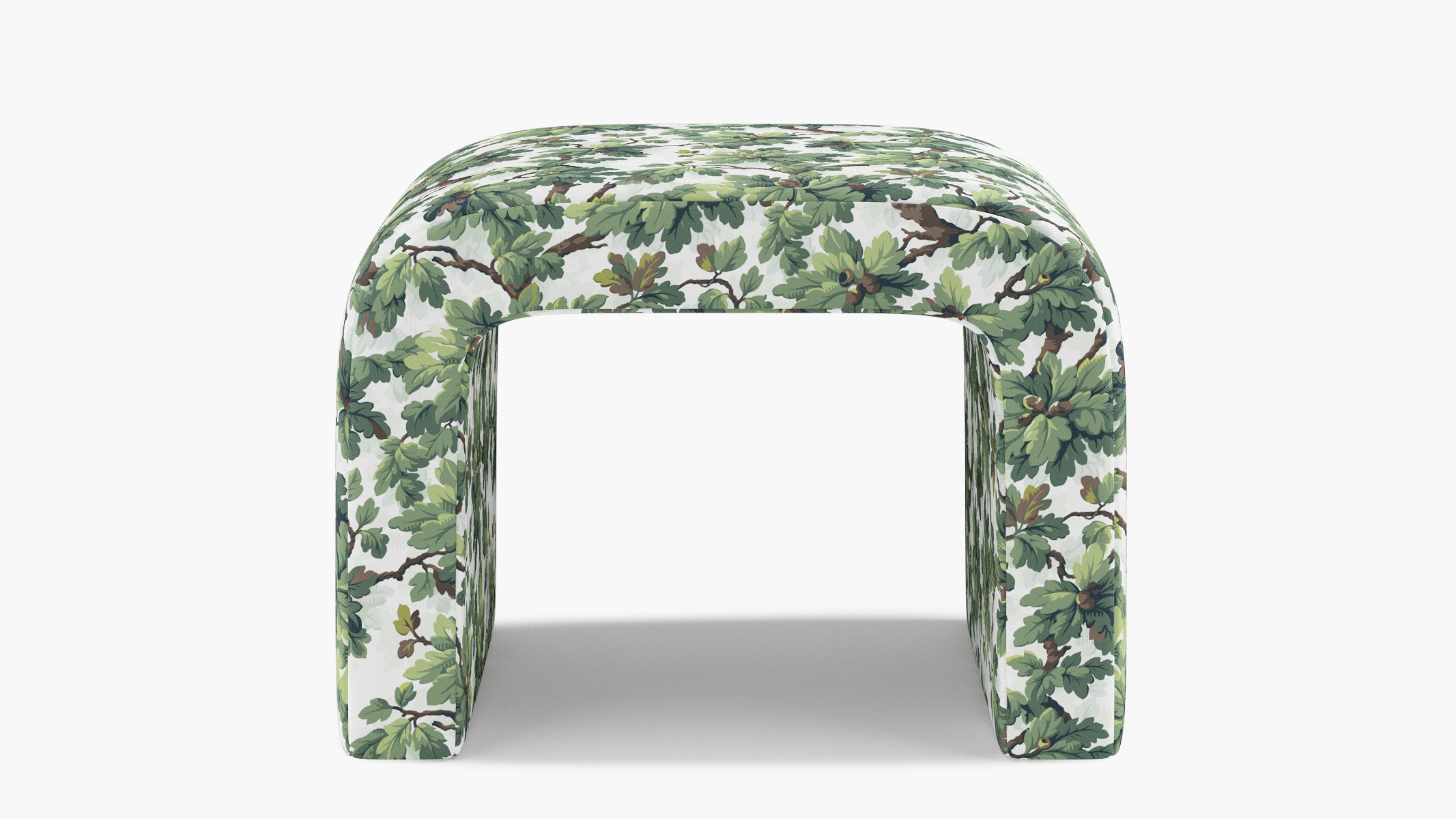 Waterfall Ottoman, Vert Woodland - Image 0