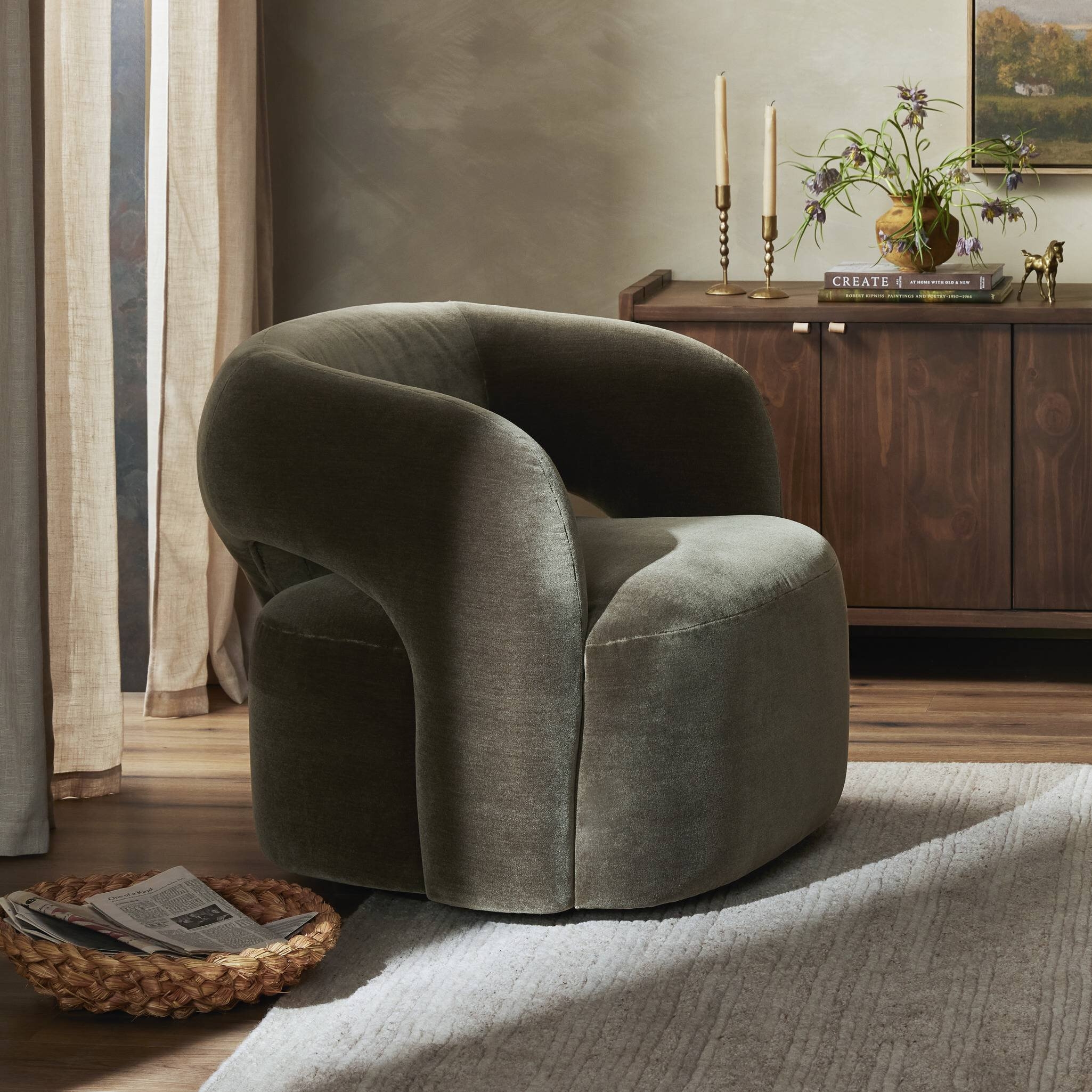 Mazie Swivel Chair - Monte Olive - Image 4
