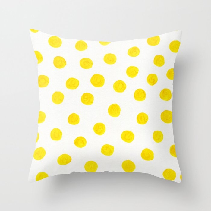 Sun Dots Throw Pillow by Georgiana Paraschiv - Cover (18" x 18") With Pillow Insert - Outdoor Pillow - Image 0