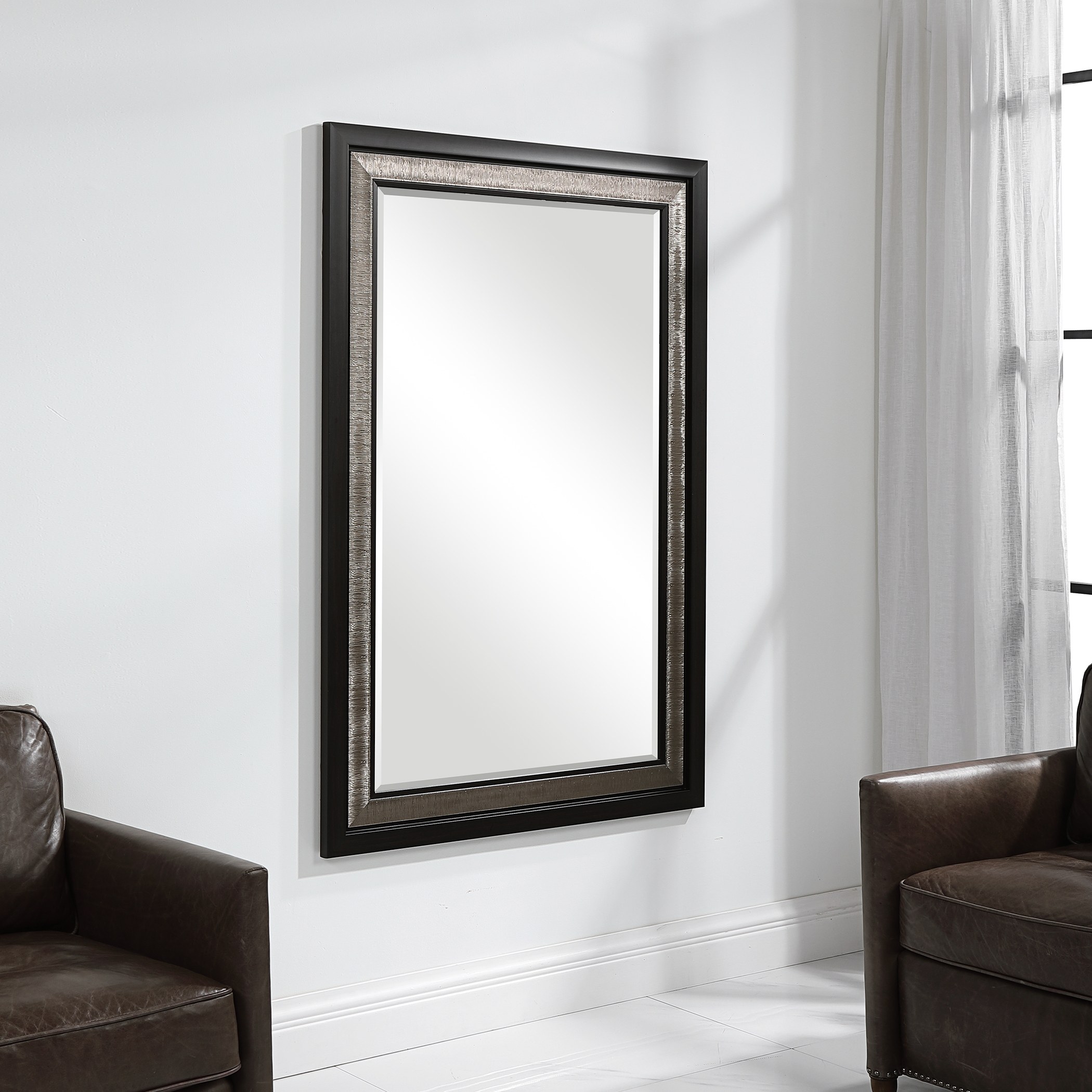 Chamberlain Silver & Ebony Mirror - Image 1
