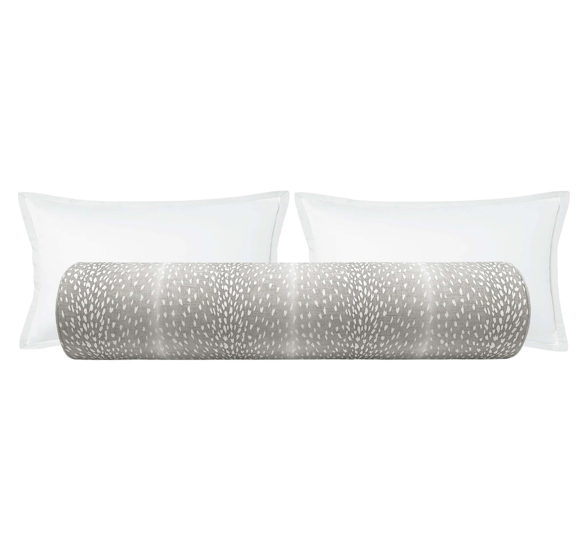 THE BOLSTER :: ANTELOPE LINEN PRINT // GREY - TWIN XL // 9" X 30" - Image 0