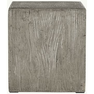 Cube Concrete 14.9" Outdoor Side Table, Dark Grey - Image 3