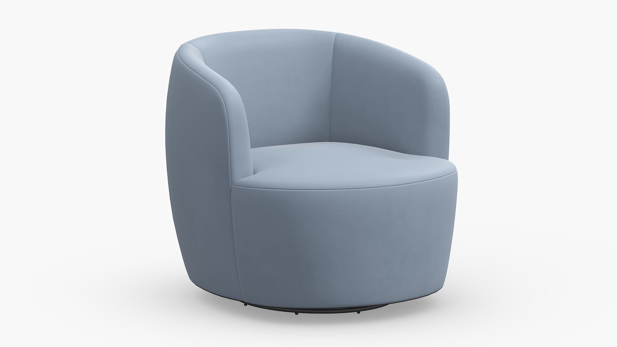 Tub Swivel Chair, Ocean Classic Velvet - Image 0