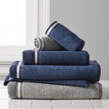 Two Toned Towel, Wash, Classic Navy - Image 2