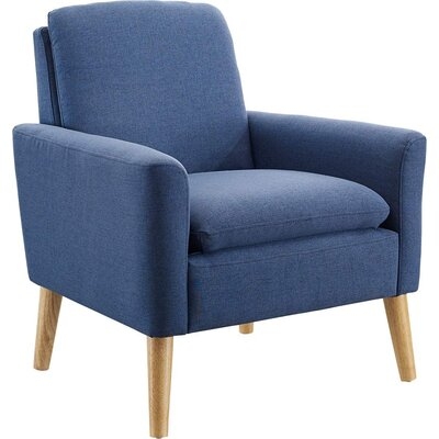Desai Armchair-Blue Linen Blend - Image 0