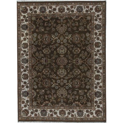 One-of-a-Kind Hand-Knotted Brown 5'1" x 6'10" Wool Area Rug - Image 0