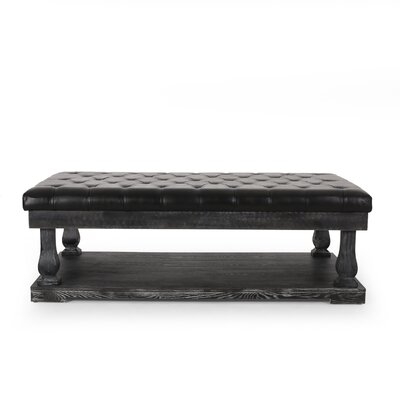 Aberdeen Mineola 59" Tufted Rectangle Cocktail with Storage Ottoman - Image 0