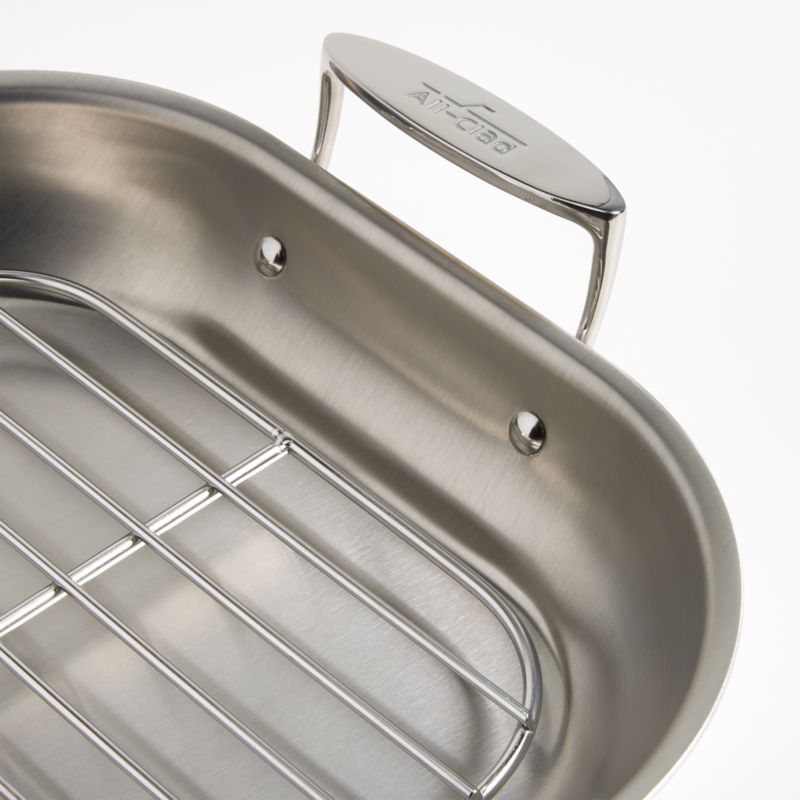 All-Clad ® D3 Curated Large 18.5" Flared Roasting Pan with Rack - Image 1