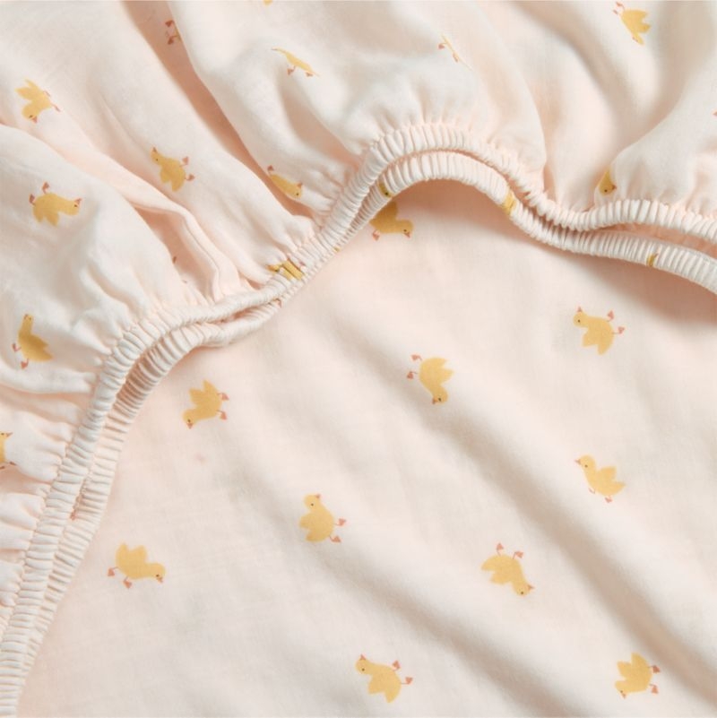 Pata Sunwashed 100% Organic Cotton Baby Crib Fitted Sheet - Image 2