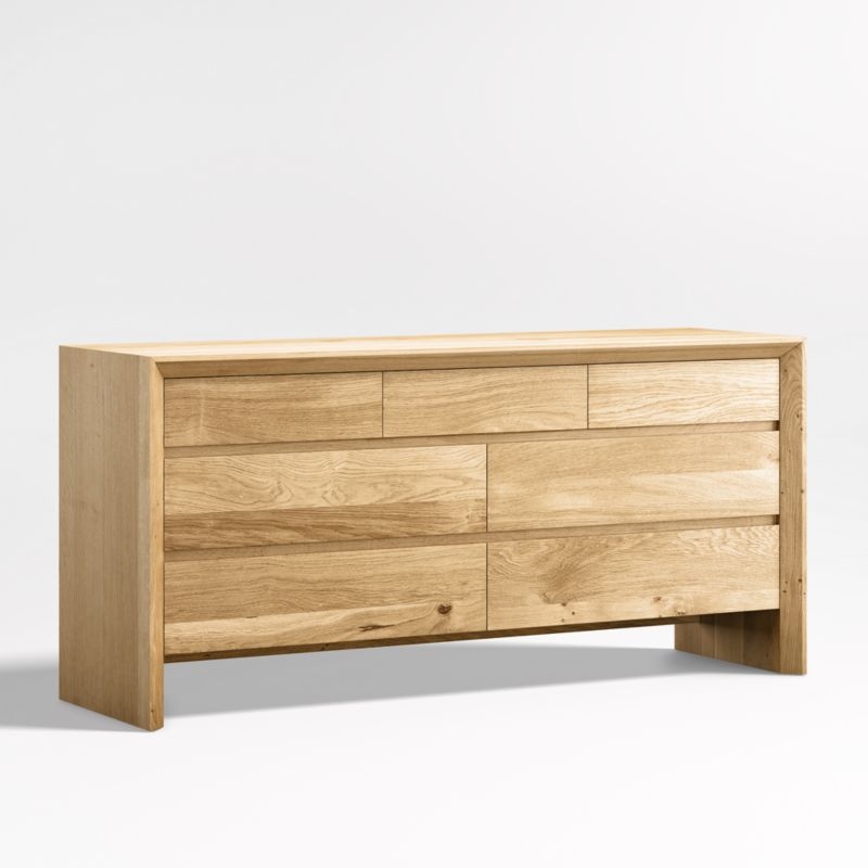 Baja 68" White Oak Wood 7-Drawer Dresser - Image 2