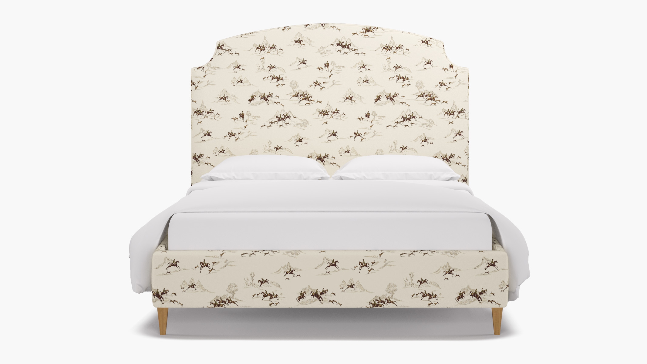 Cove Bed, Green Cotswold Hunt, Natural Square Tapered Leg, Twin - Image 0