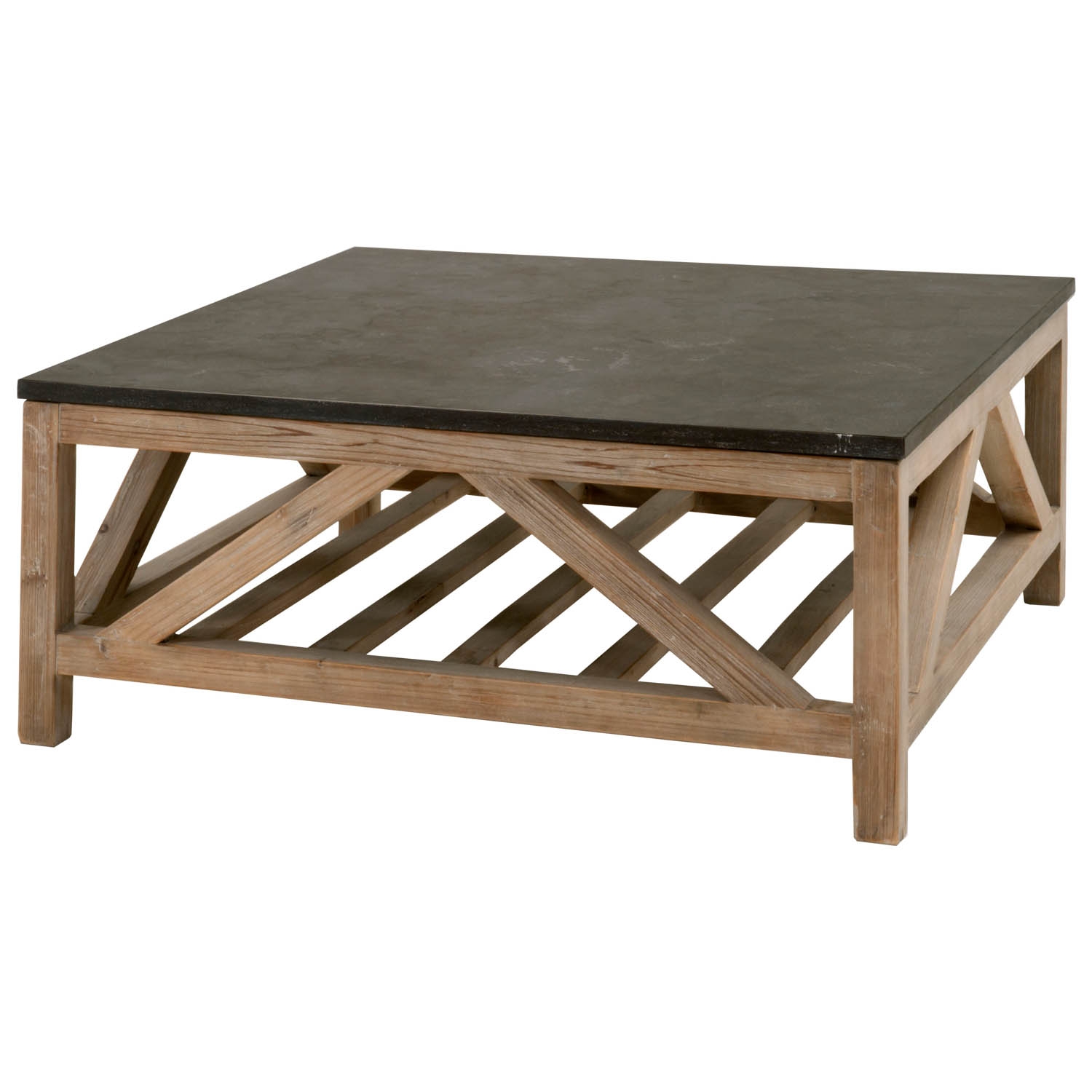 Blue Stone Square Coffee Table - Image 1