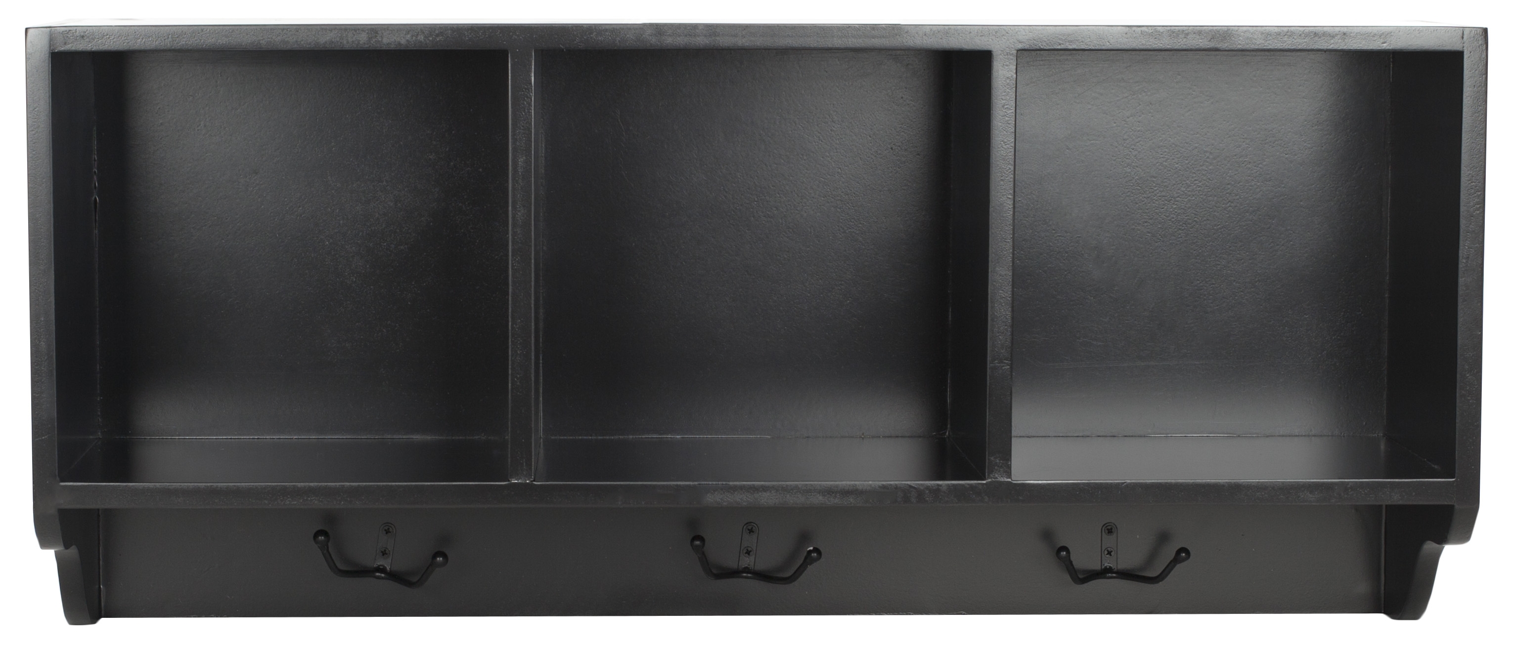 Alice Wall Shelf With Storage Compartments - Black - Safavieh - Image 0