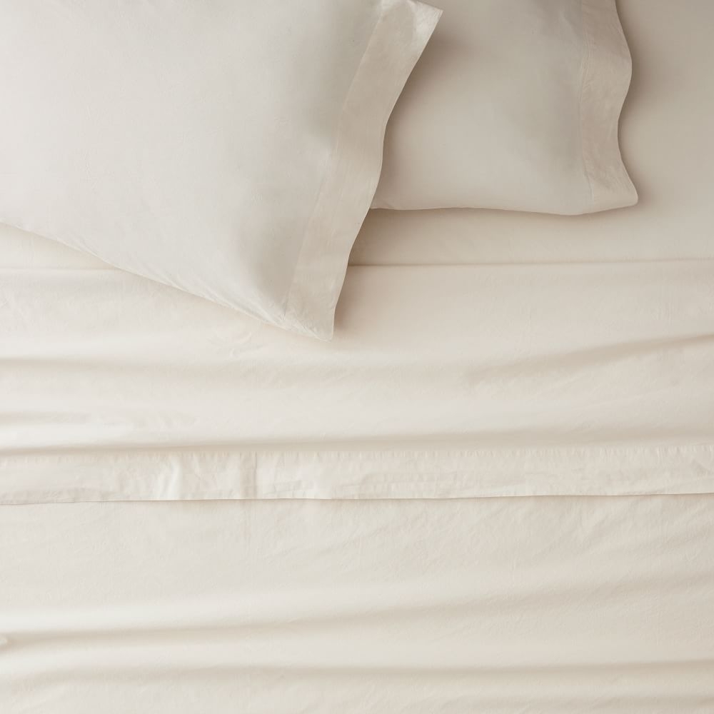 Organic Washed Cotton Sheet Set, Queen, Ivory - Image 0