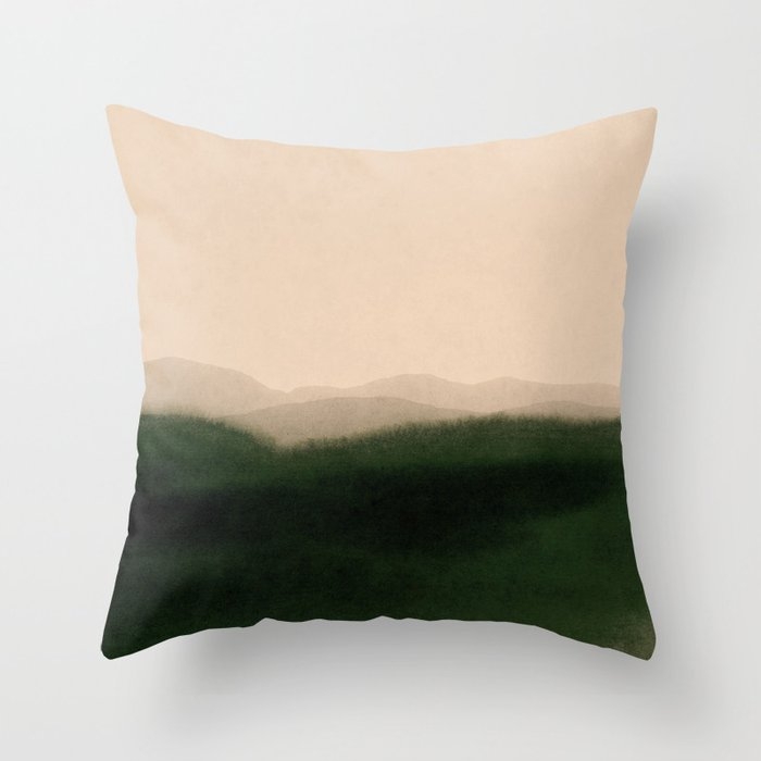 Green Hills Throw Pillow by Iris Lehnhardt - Cover (20" x 20") With Pillow Insert - Indoor Pillow - Image 0