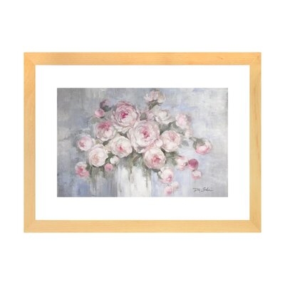Peonies in White Vase by Debi Coules - Painting Print - Image 0