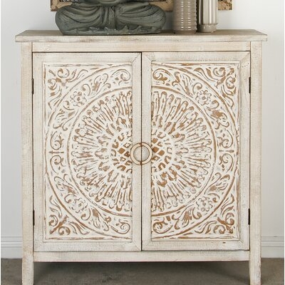 Allen Sydni Traditional Carved Design 2 Door Accent Cabinet - Image 0