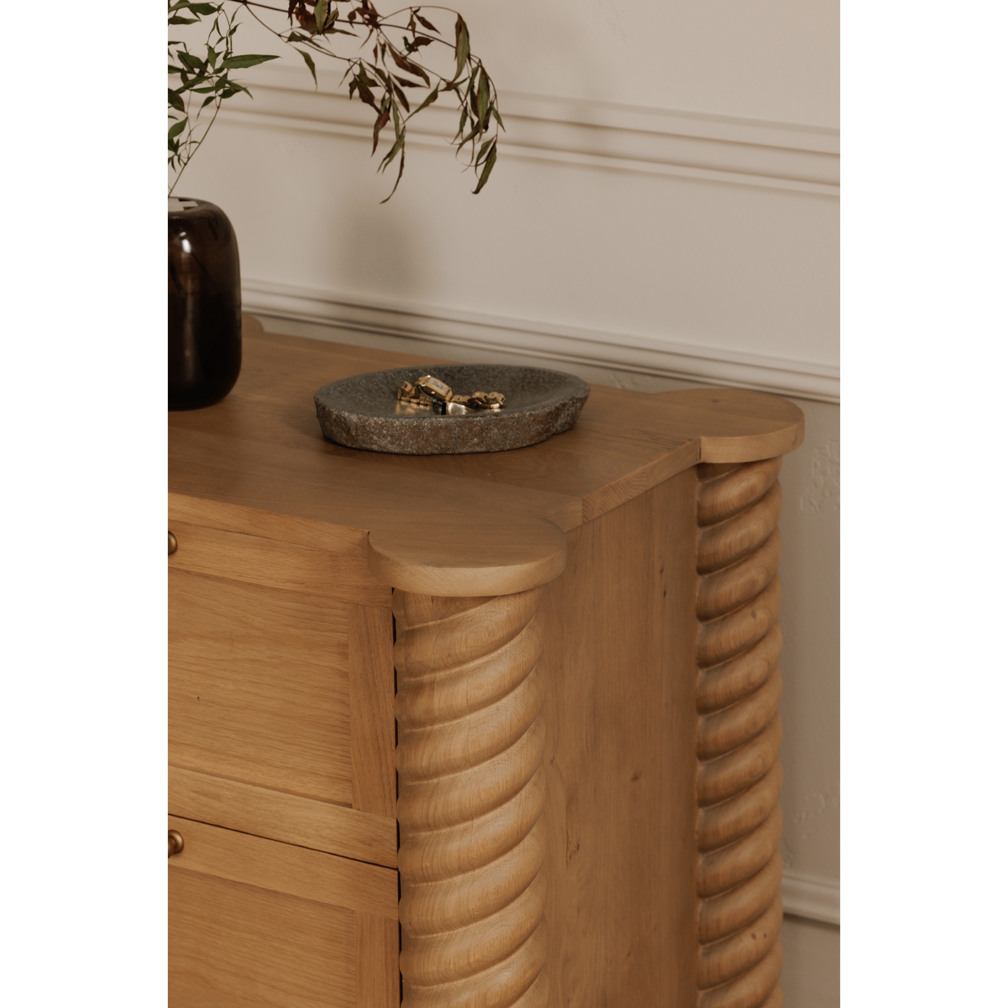 Treccia 2 Drawer Nightstand Oak - Image 12