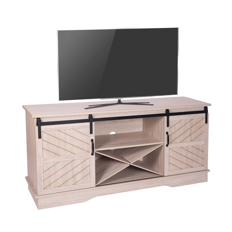 Abrian TV Stand for TVs up to 65", White Oak - Image 5
