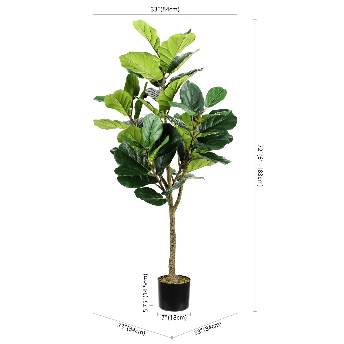 Safavieh Faux 72" Potted Fig Tree - Image 4