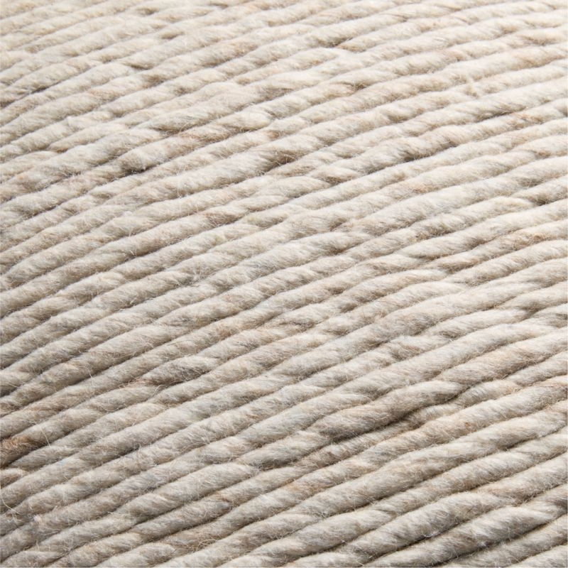 Twist Natural Wool Throw Pillow Cover 20"x20" by Kravitz Design - Image 3