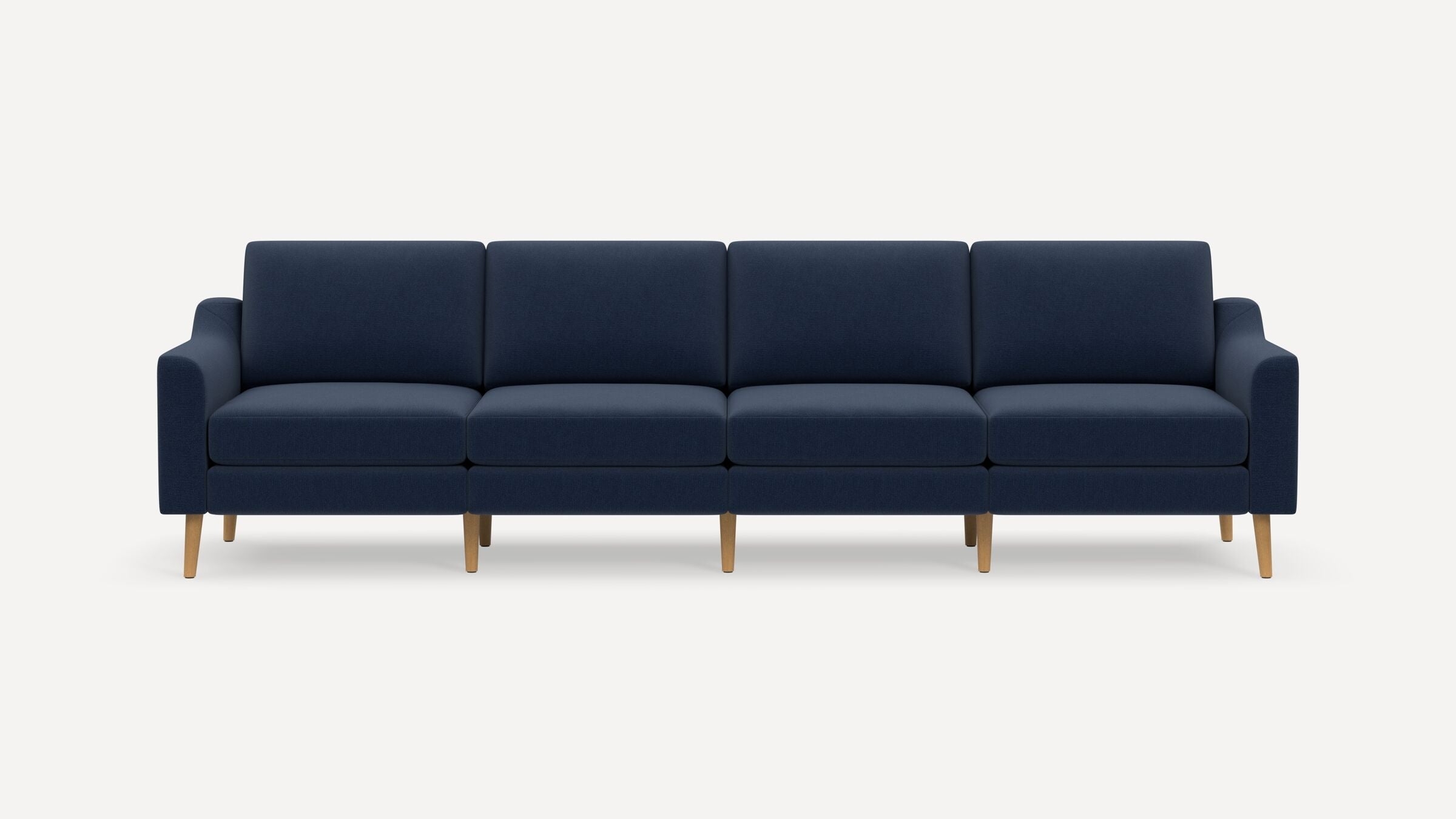 Nomad King Sofa - Navy Blue - Performance Flatweave / Oak - Wood / Slope - Image 0