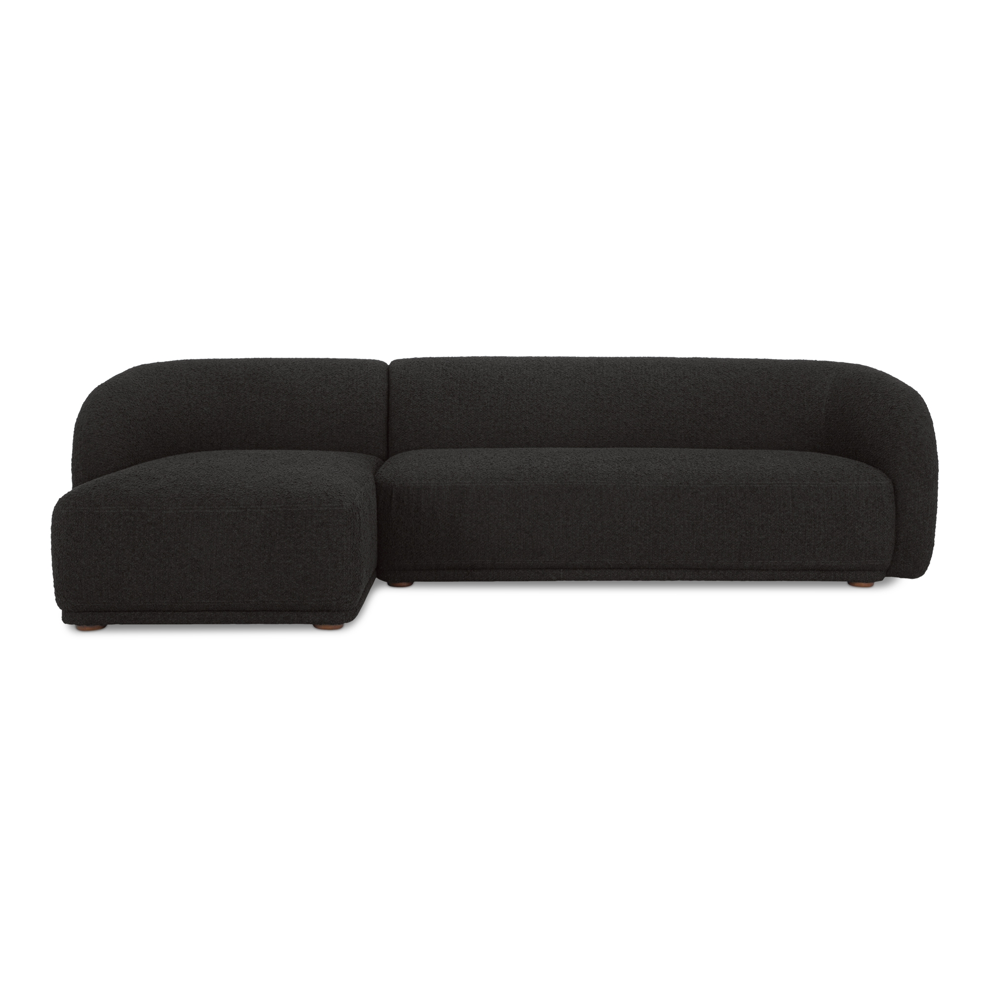 Faye Left Sectional Black Boucle - Image 0