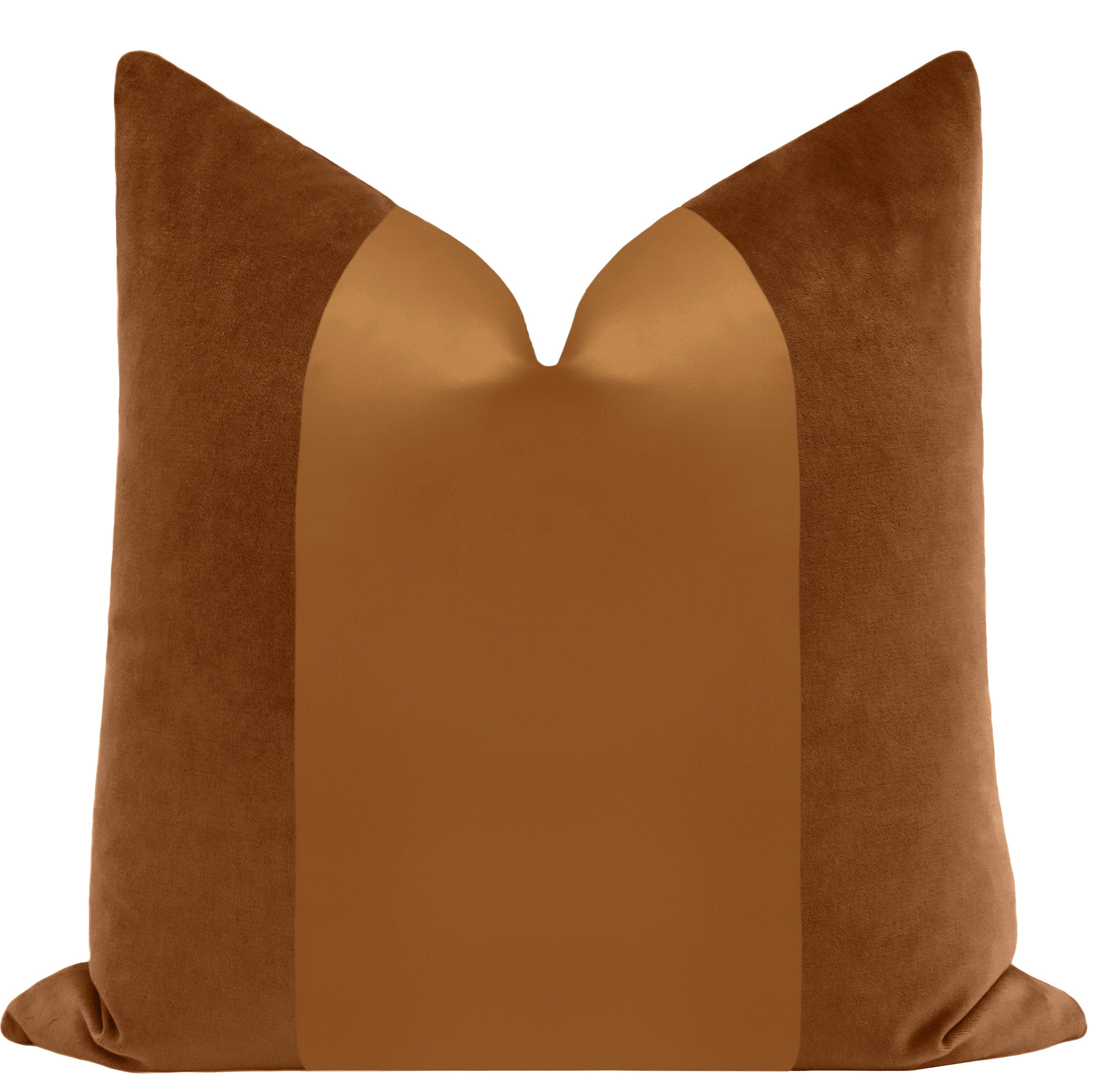PANEL MONOCHROMATIC : SOCIETY VELVET // COGNAC - 20” X 26” STANDARD SHAM - Image 0